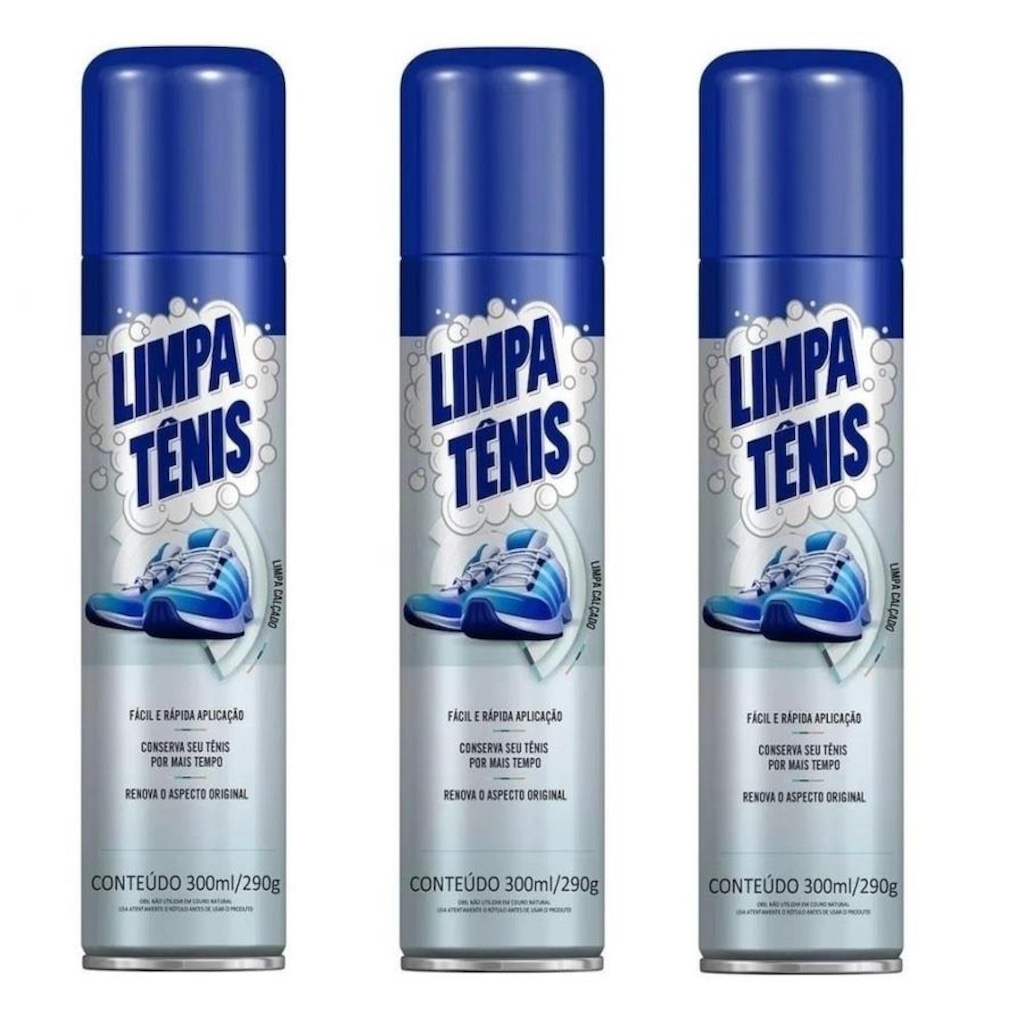 Kit com 3 Limpa Tênis Premium Petroplus - 300ml - 290g - Foto 1