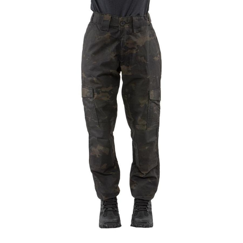Calça Tática Cargo 7 Bolsos Safo Camuflada RipStop - Feminina - Foto 1