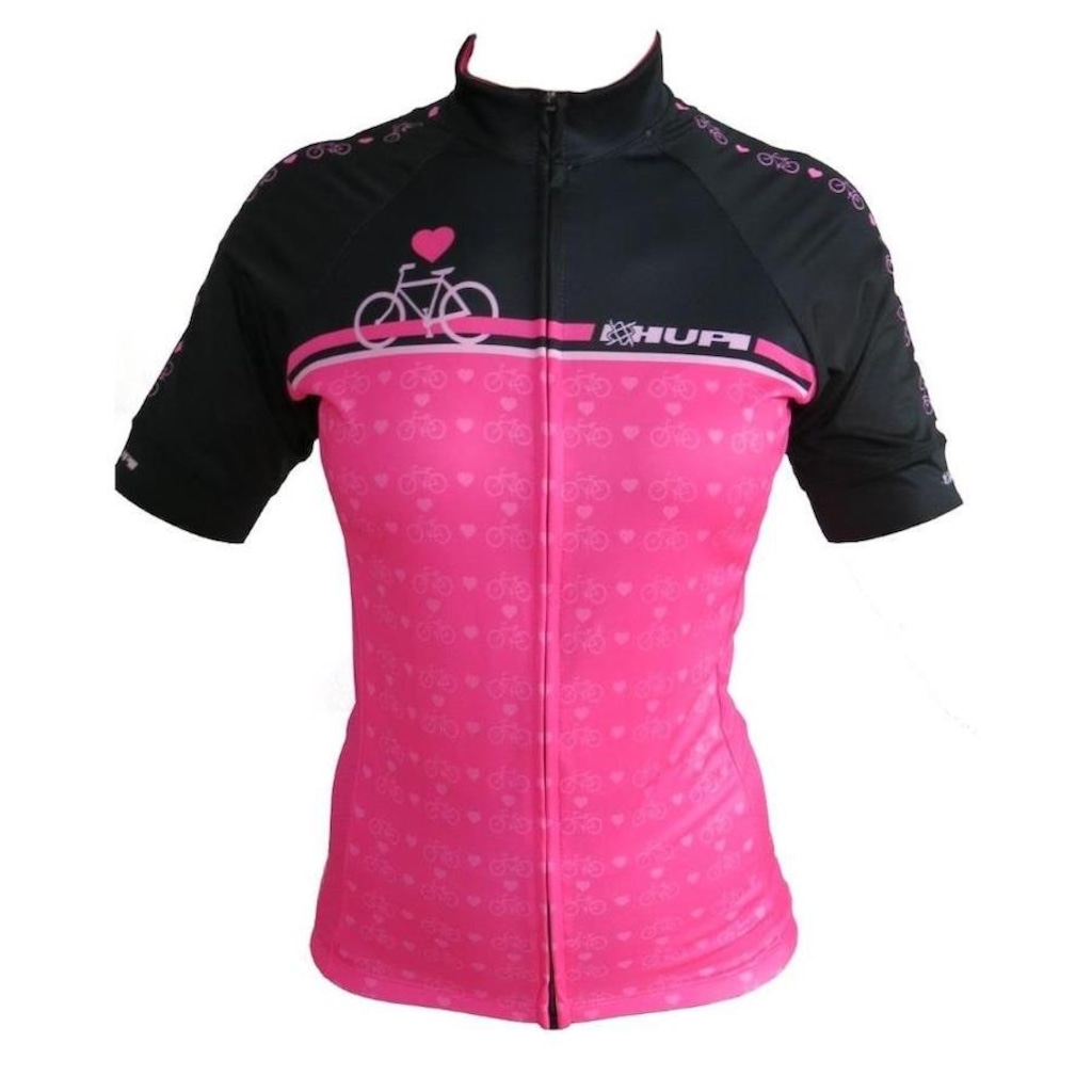 Camisa de Ciclismo Hupi Love Bike UV50+ - Feminina - Foto 1