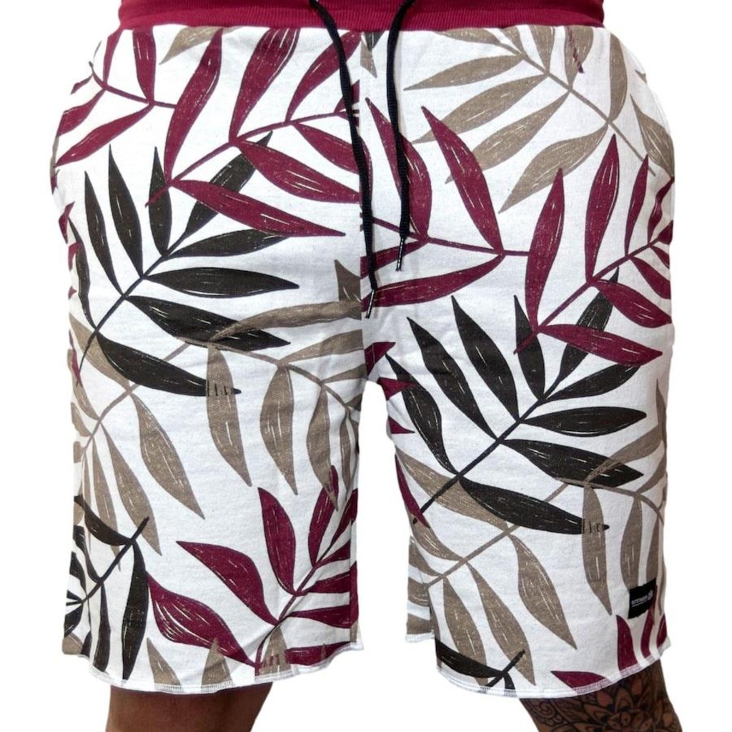Bermuda de Moletom Outstanding Floral Pattern - Masculina - Foto 1