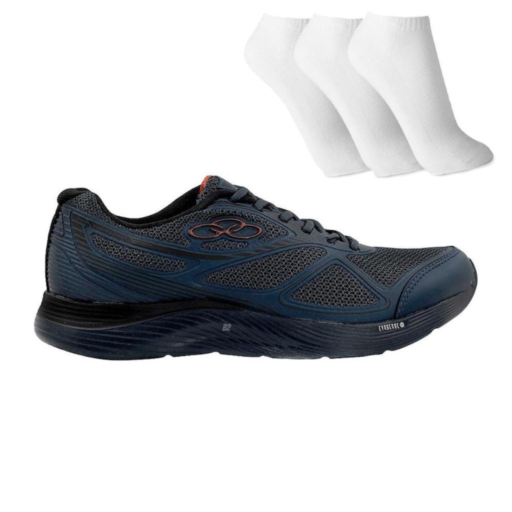Tênis Olympikus Vibration - Masculino + 3 Pares de Meias - Foto 1