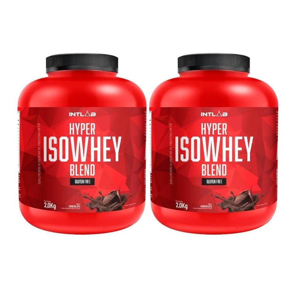 Kit Hyper Isowhey Blend Intlab - 2Kg - 2 Unds Chocolate - Foto 1