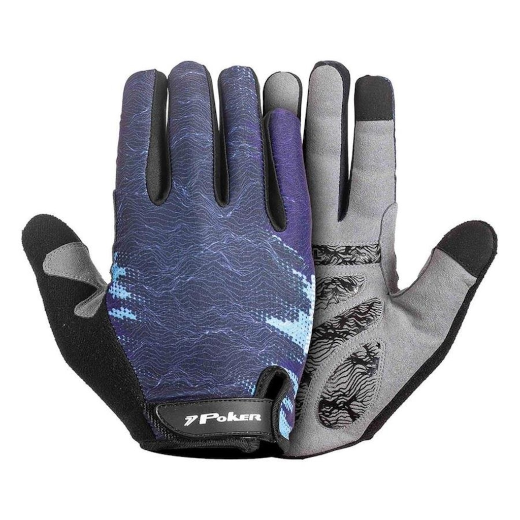 Luva de Ciclismo Poker Bike Antishock Gel Motion - Adulto