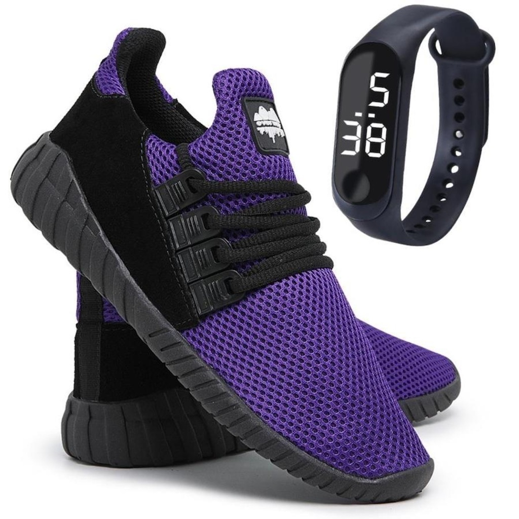 Tênis Ever Way Conforto Leve - Masculino + Relógio Digital - Foto 1