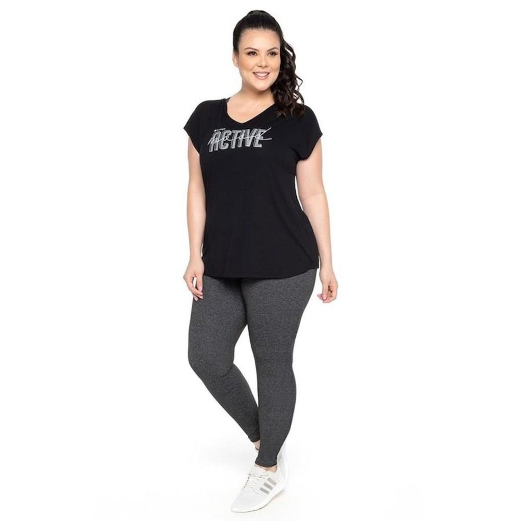 Calça Legging Trinys Básica Suplex Power Plus Size - Feminina