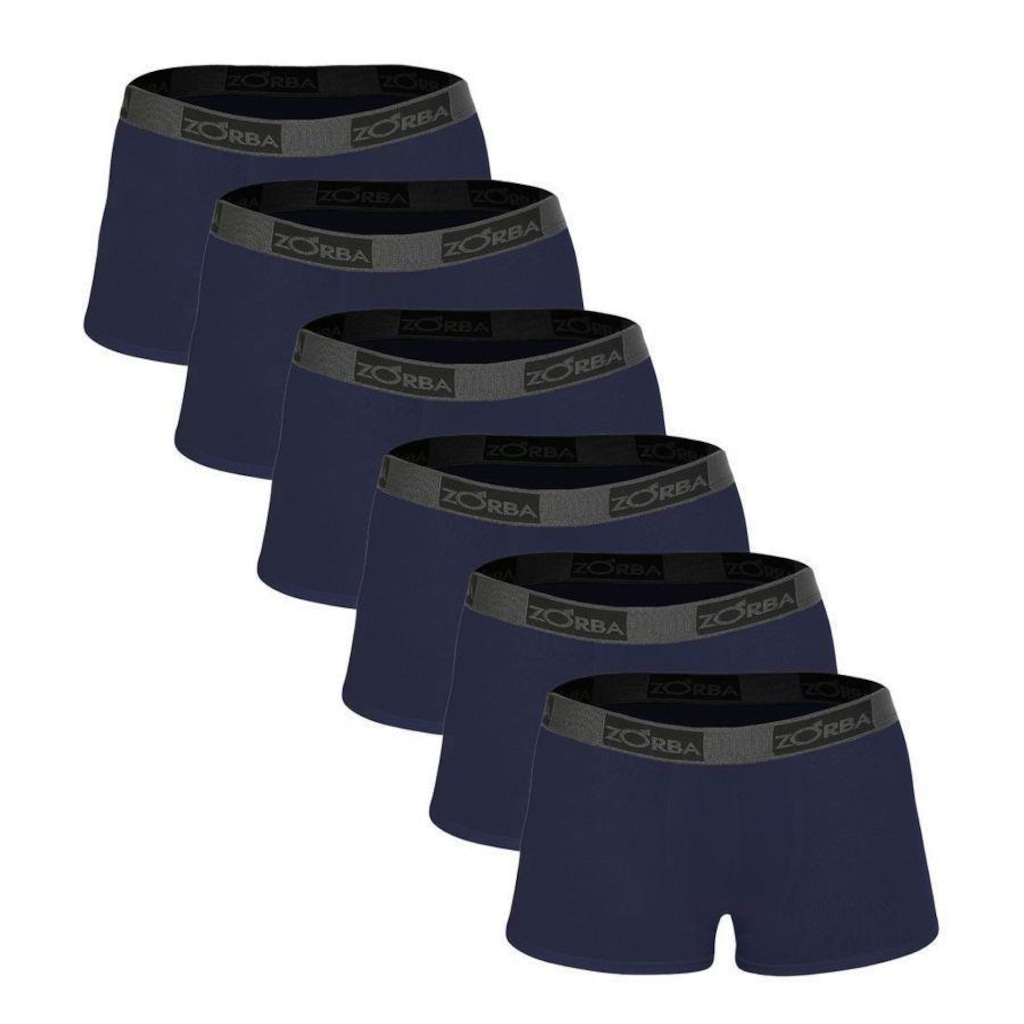 Kit de Cuecas Boxer Zorba Plus 717 - Masculino - 6 Unds