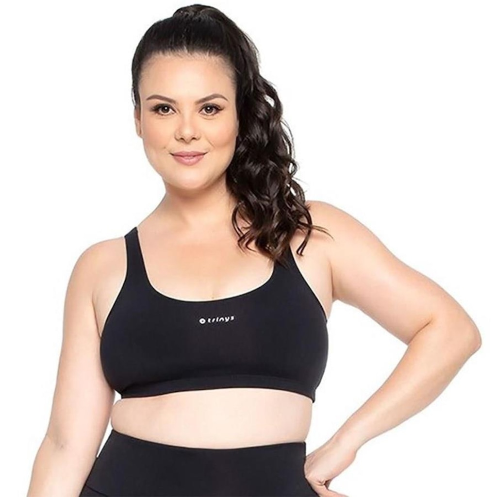 Top Fitness Trinys Plus Size Básico Suplex - Feminino