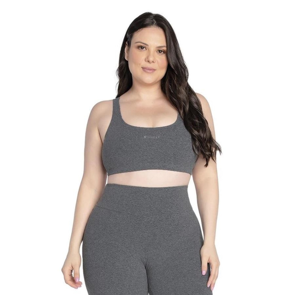 Top Fitness Trinys Plus Size Básico Suplex - Feminino