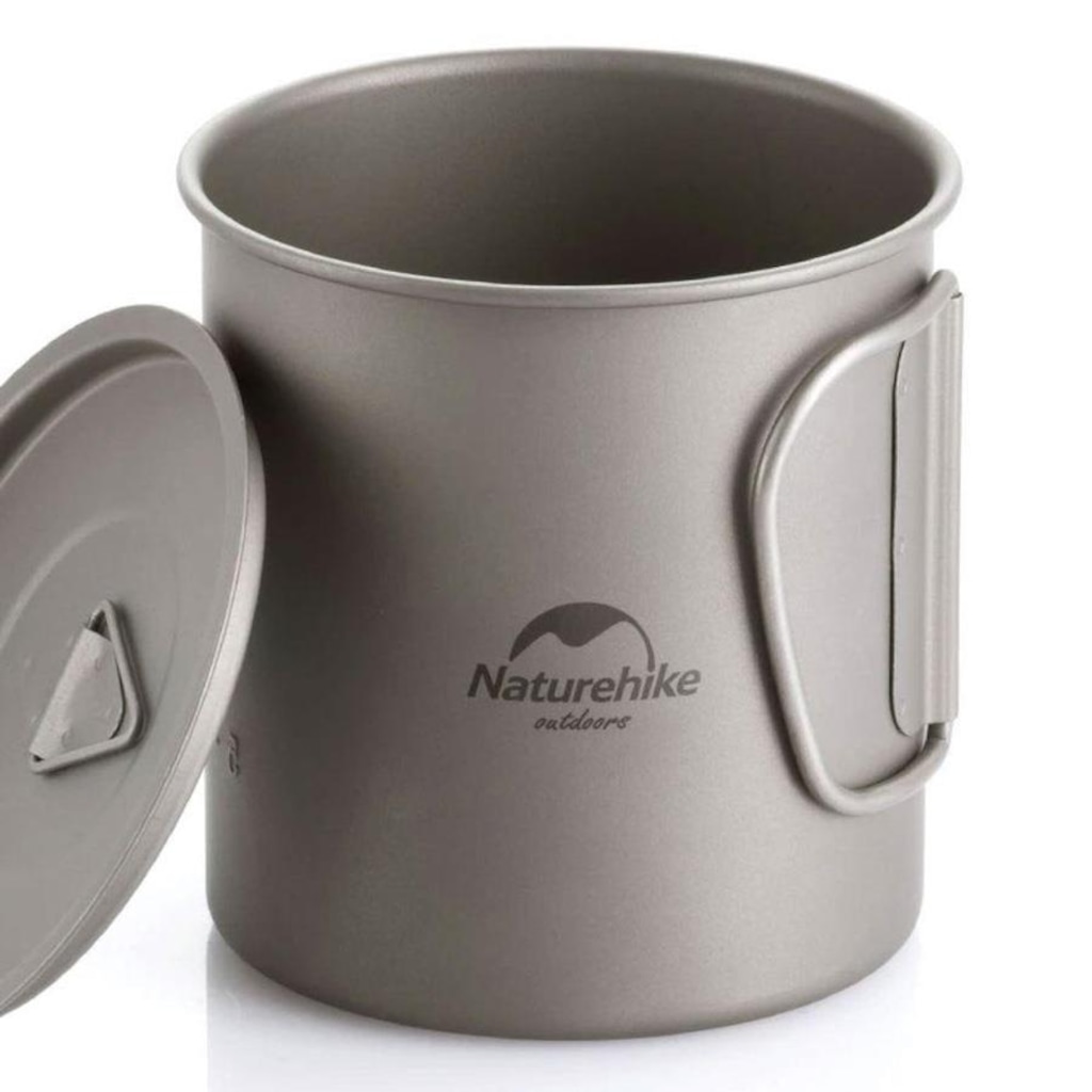 Caneca Naturehike Titanium Lid - 600ml - Foto 1