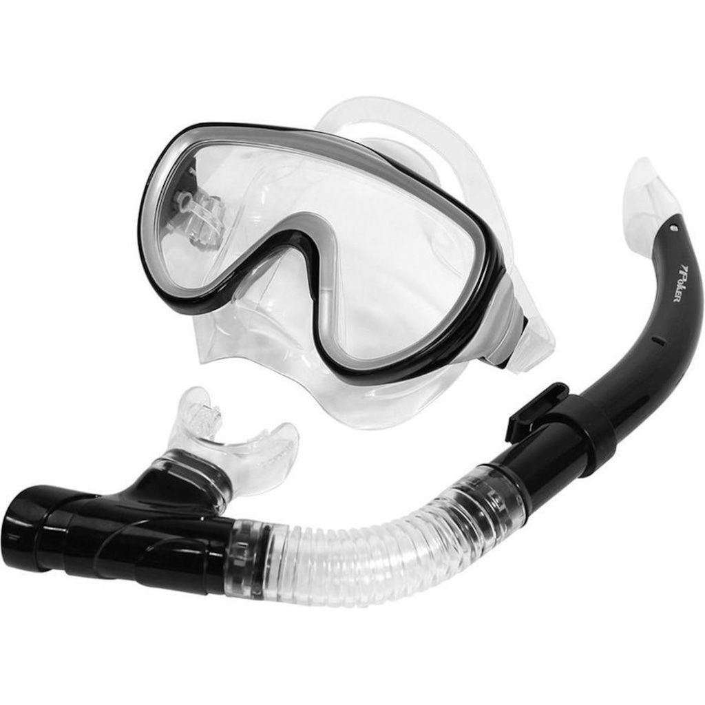 Kit de Mergulho Poker: Snorkel + Máscara - Adulto