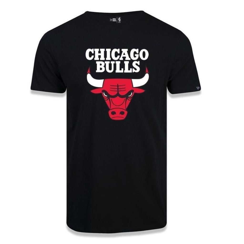 Camiseta New Era Masculina Chicago Bulls Basic Logo Nba