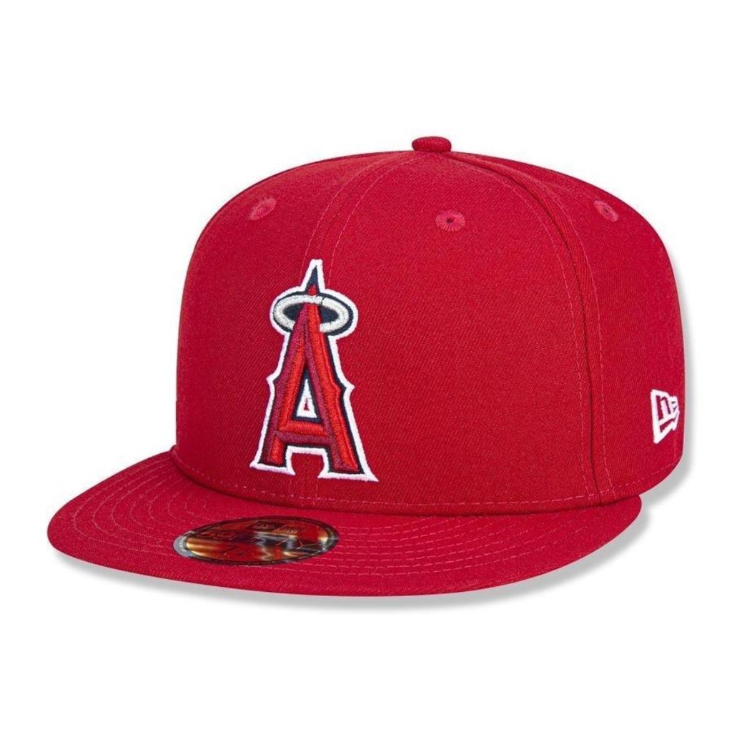 Boné Aba Reta New Era Los Angeles Angels 5950 Game Cap MLB - Fechado - Adulto