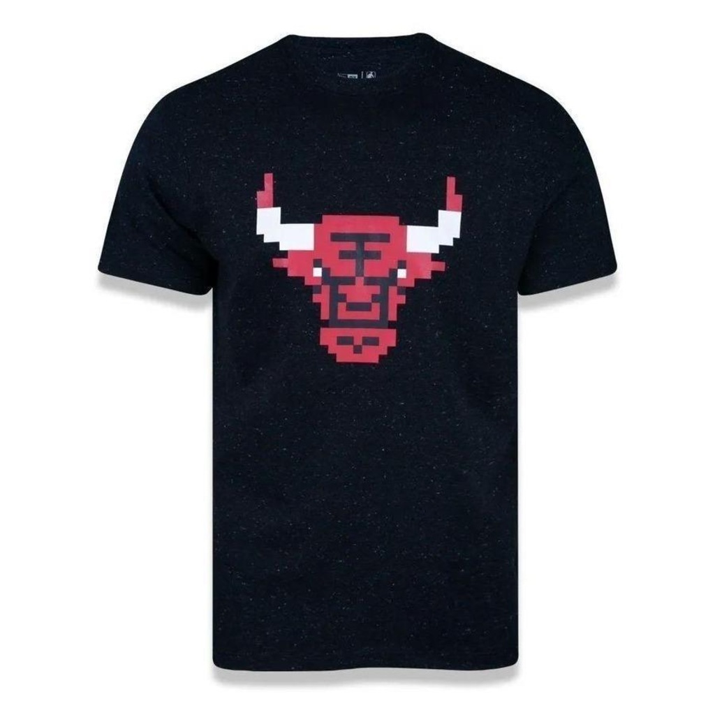 Camiseta New Era Masculina Chicago Bulls Nba Space Pixels - Foto 1