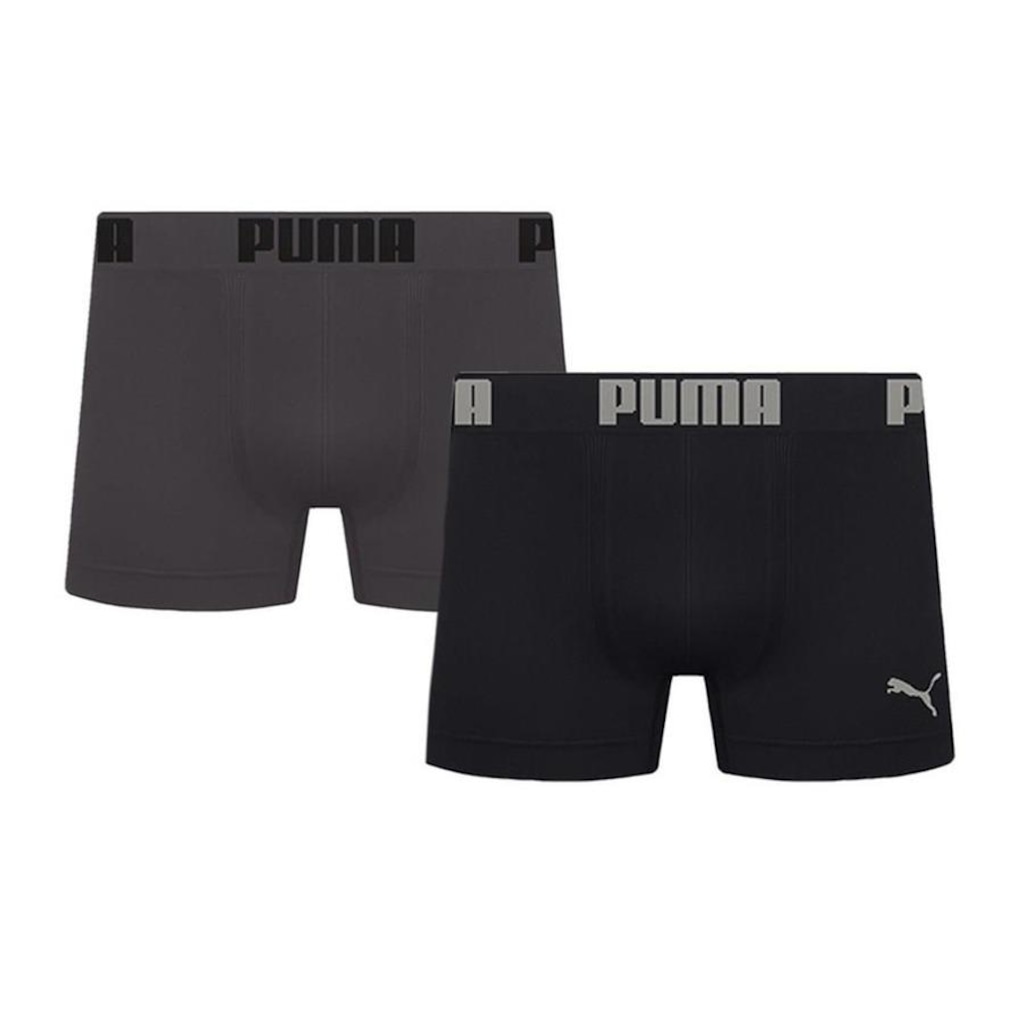 Kit de Cuecas Boxer sem Costura Puma com 2 Unidades - Adulto