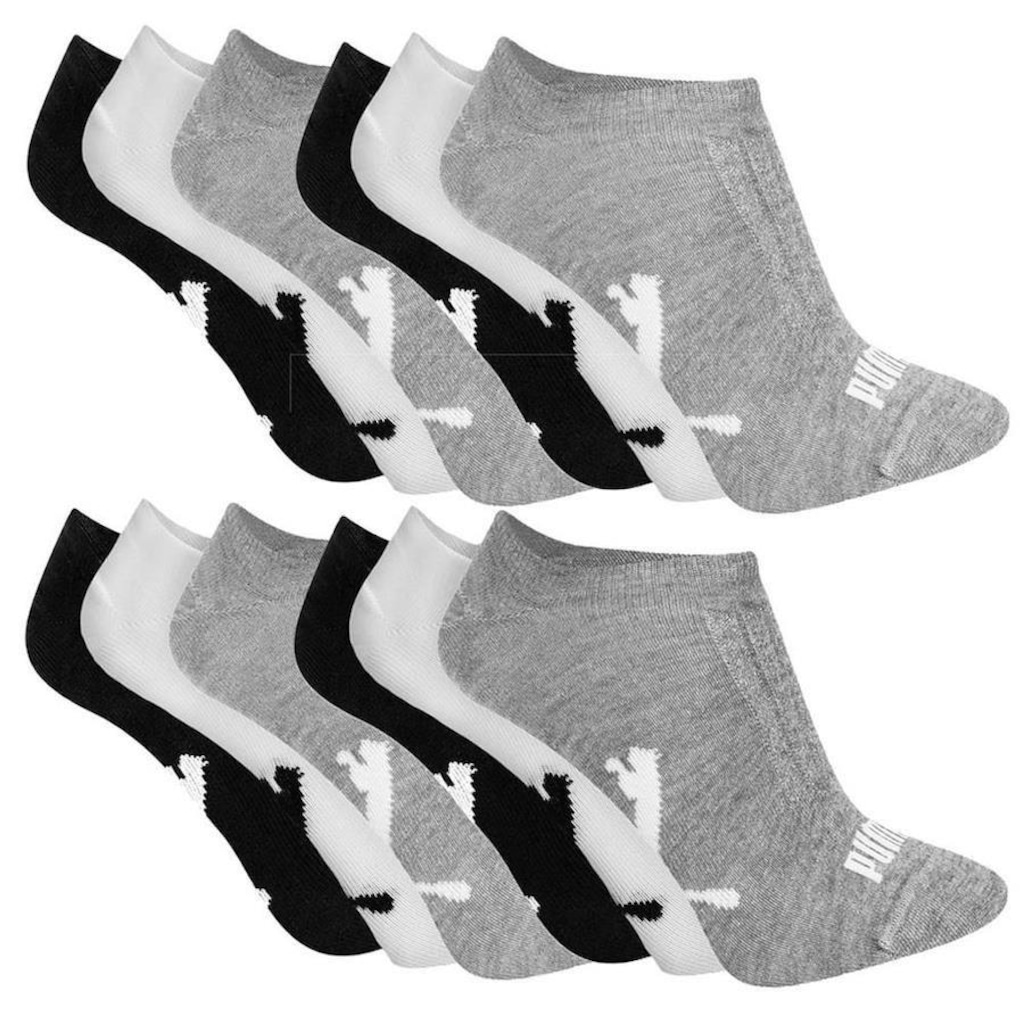 Imagem 1 do produto Kit de Meias Puma Sapatilha Esportiva com 12 Pares - Adulto
