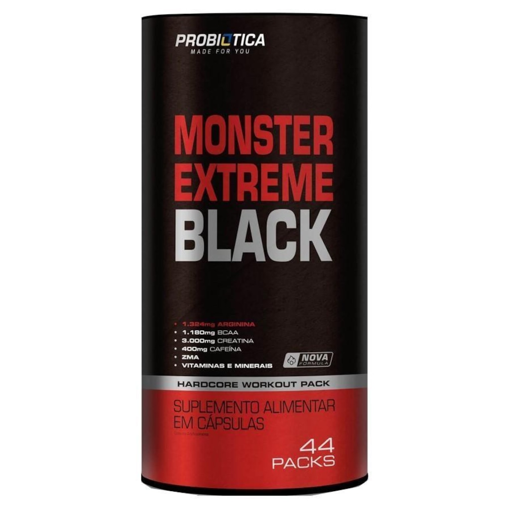 Monster Extreme Black Probiótica - 44 Pack - Foto 1