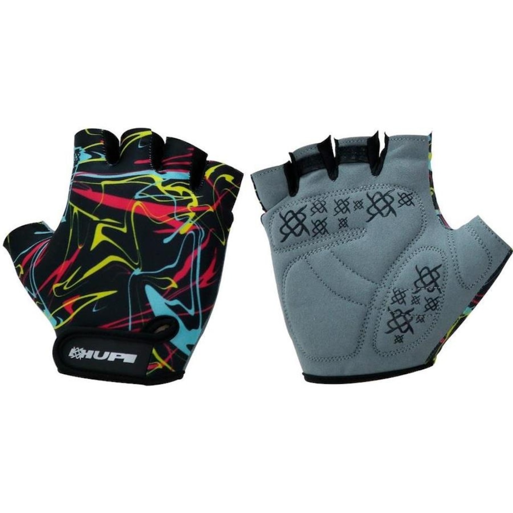 Luva para Ciclismo Hupi Eco Dedo Curto Mix