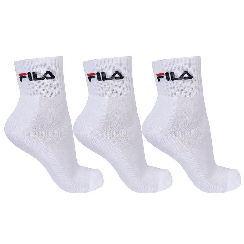 Kit de Meias Cano Médio Fila Tripack com 3 Pares - Adulto
