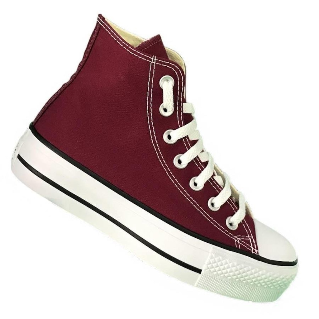 Tênis Cano Alto Converse All Star Chuck Taylor Cap Lift Plataforma - Feminino - Foto 1