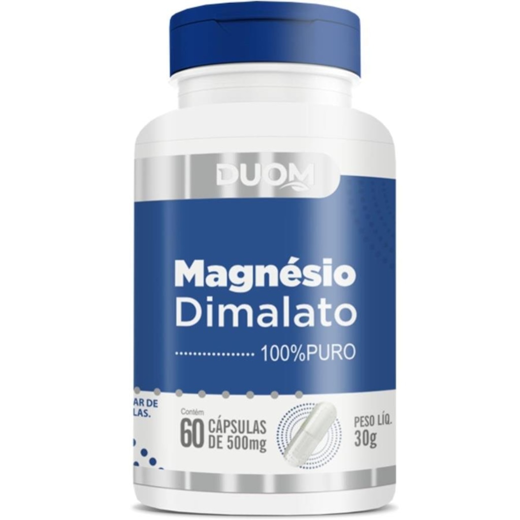 Magnésio Dimalato Duom 100% Puro Super Mineral - 60 Cápsulas - Foto 1