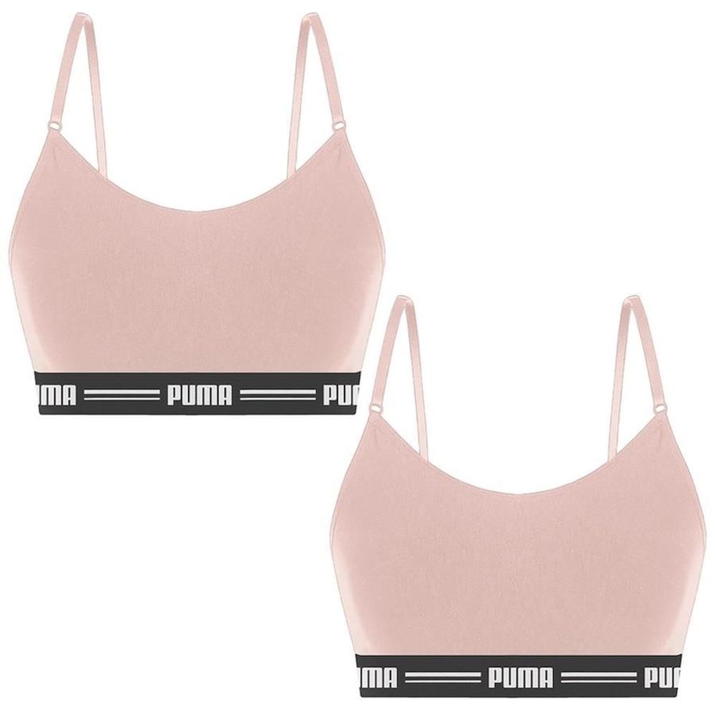 Kit Tops Fitness Puma Modal Stretch - 2 unidades - Feminino