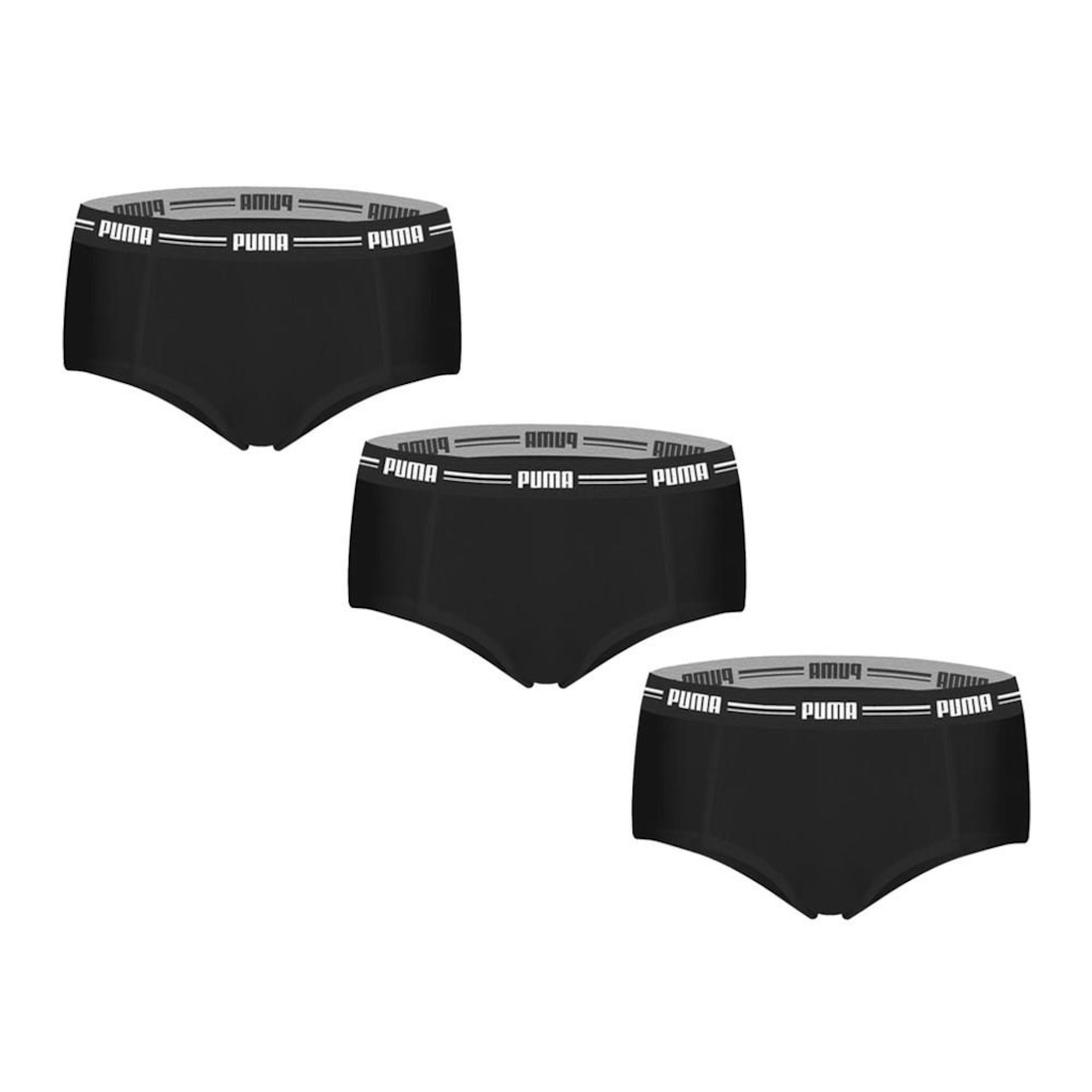 Kit de Calcinhas Puma Mini Boxer - Adulto - 3 Unds