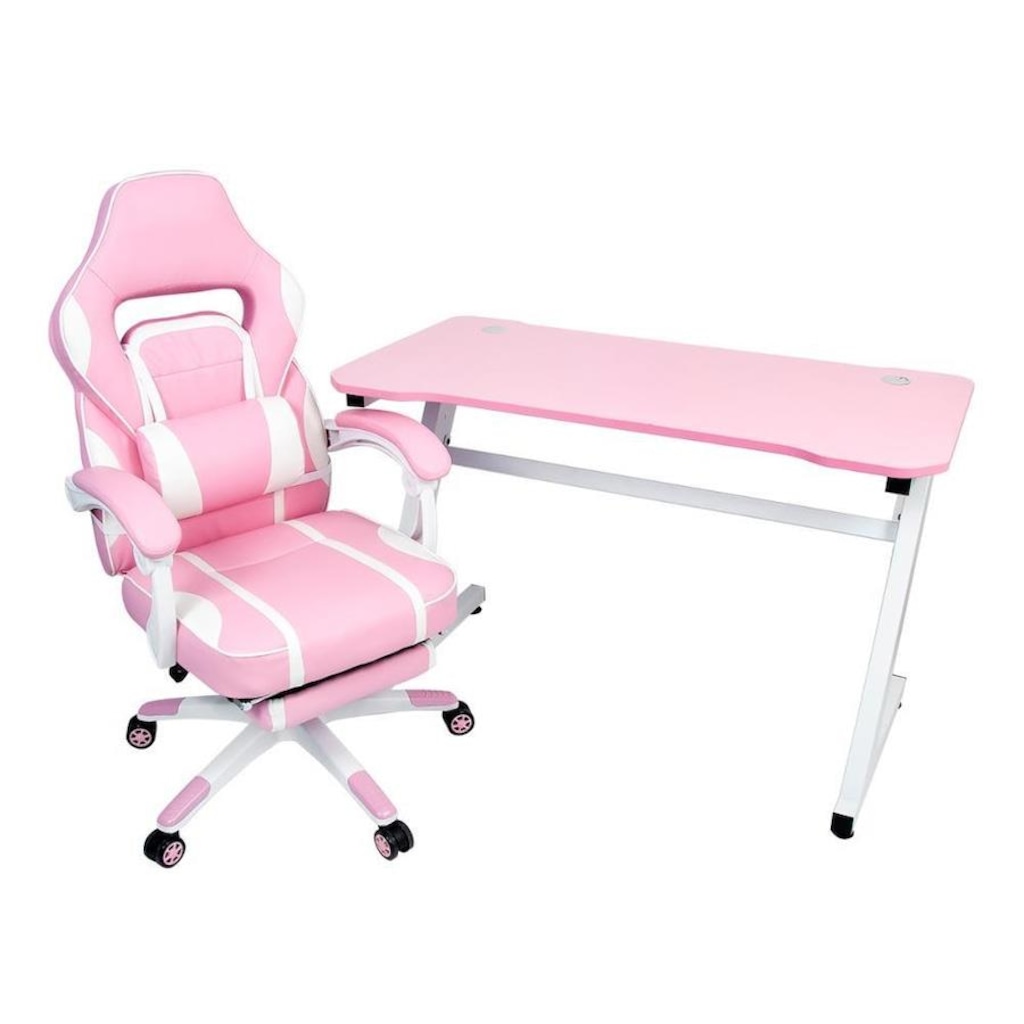 Conjunto Pelegrin Mesa Gamer Pelegrin PEL-008P + Cadeira Gamer Pelegrin PEL-3020