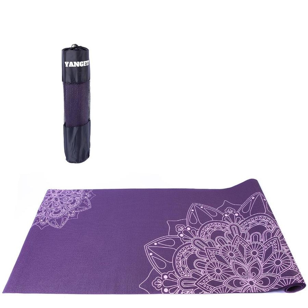 Tapete Yoga Yangfit Mat Pilates PVC Ecológico Mandala - 5mm