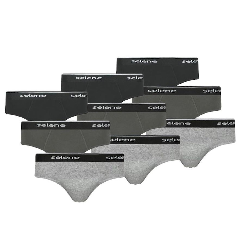 Kit Cuecas Slip Selene - Adulto - 9 unidades - Foto 1