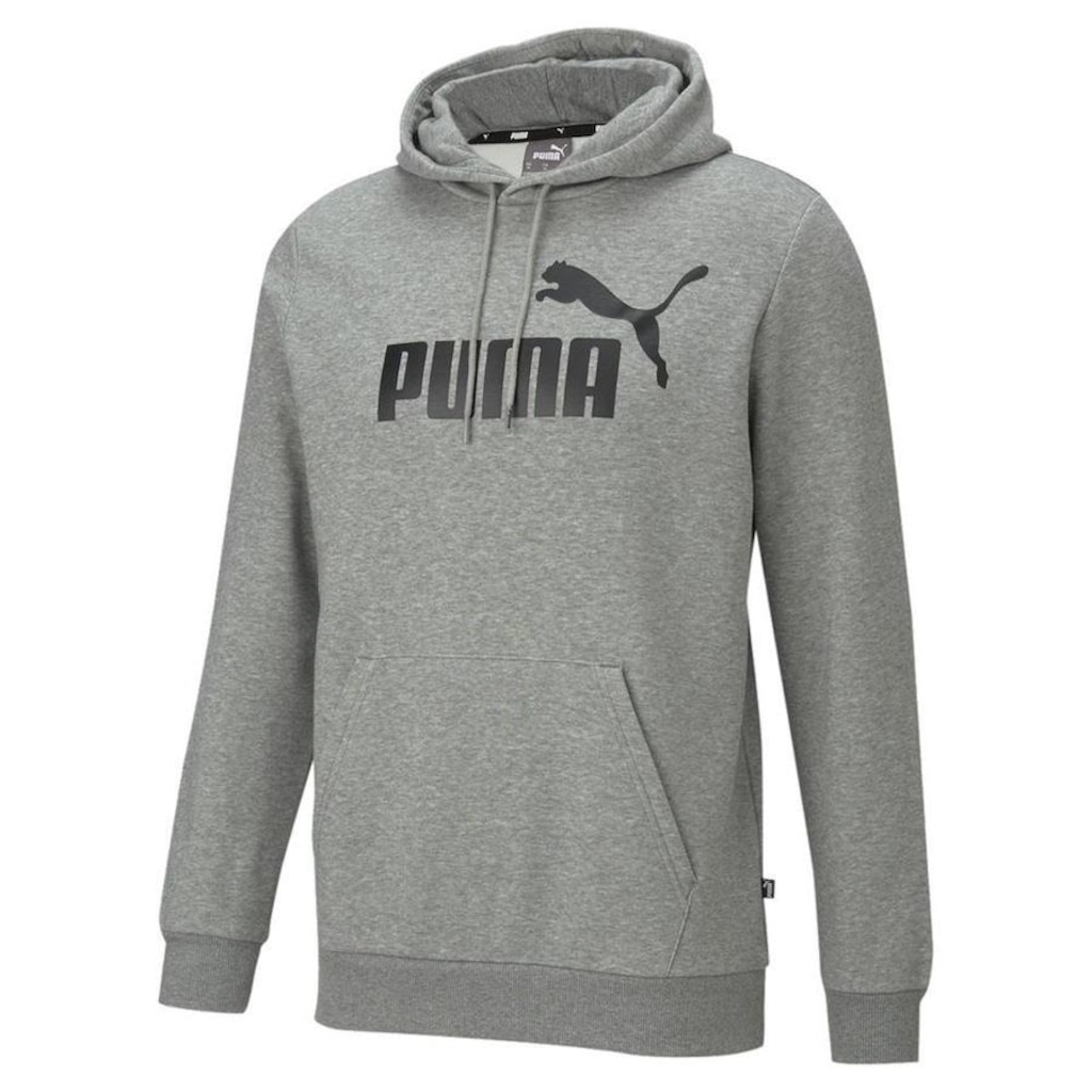 Blusão Puma com Capuz Masculino Essentials Big Logo