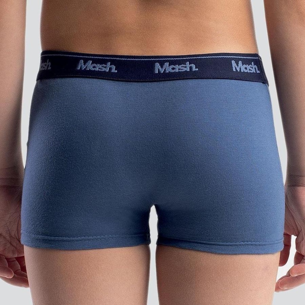 Imagem 2 do produto Cueca Boxer Mash Lisa Algodão Elástico - Infantil