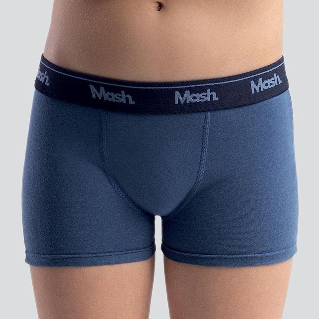 Imagem 3 do produto Cueca Boxer Mash Lisa Algodão Elástico - Infantil