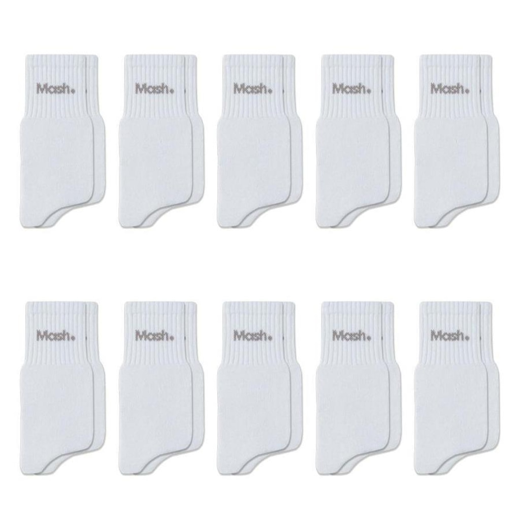 Kit de Meias Cano Curto Mash Esportiva -10 pares - Adulto