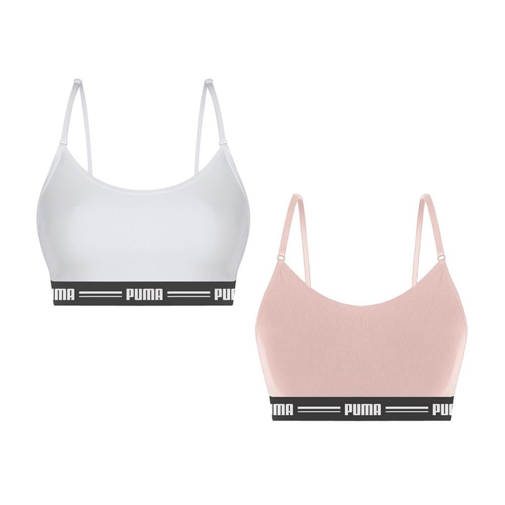 Kit Tops Fitness Puma Modal Stretch - 2 unidades - Feminino