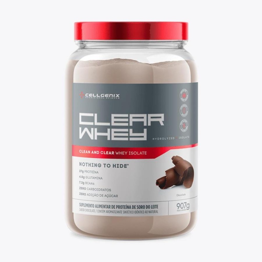 Clear Whey Cellgenix - Chocolate - 900g - Foto 1