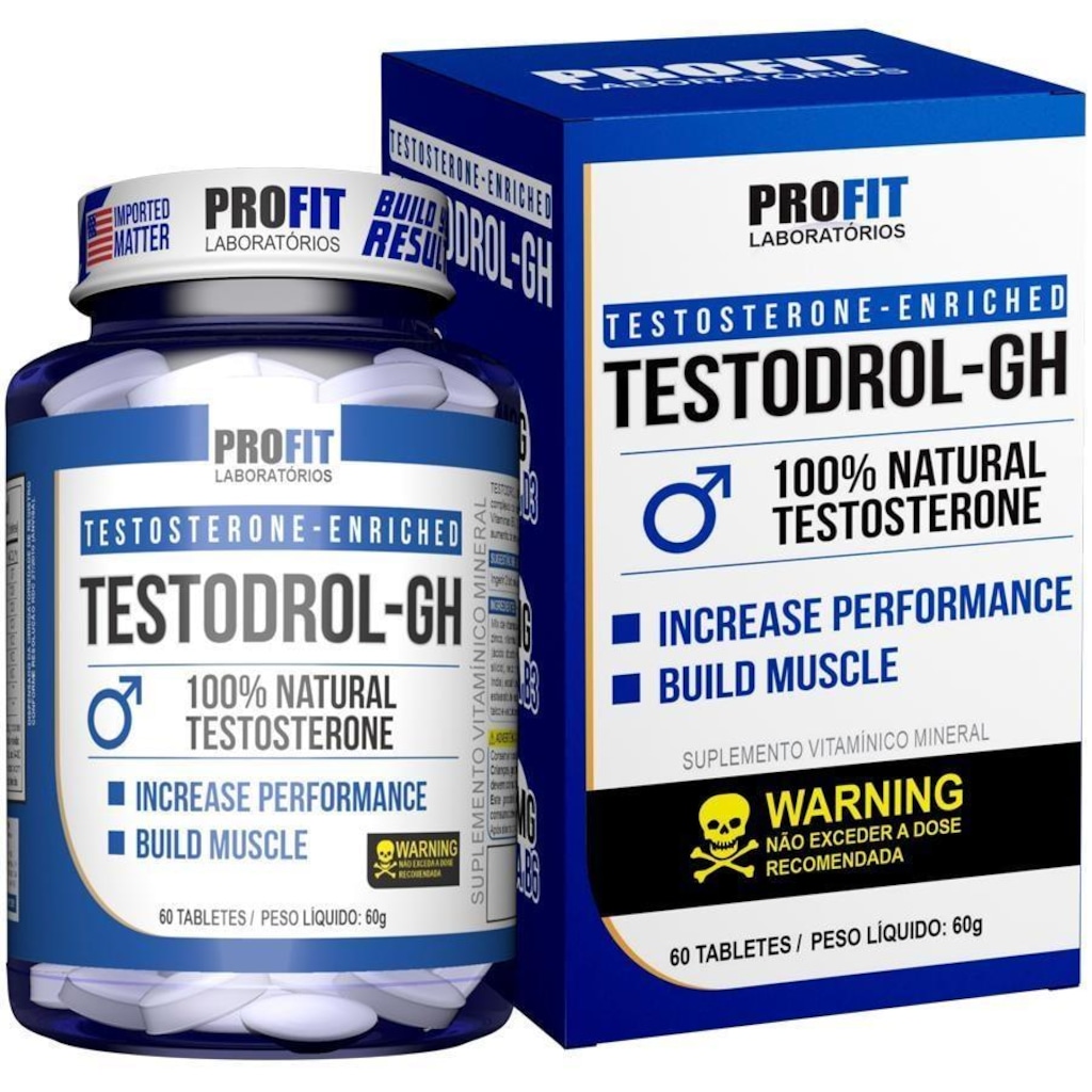 Pré Hormonal Testodrol GH Profit Labs - 60 Tabletes - Foto 1