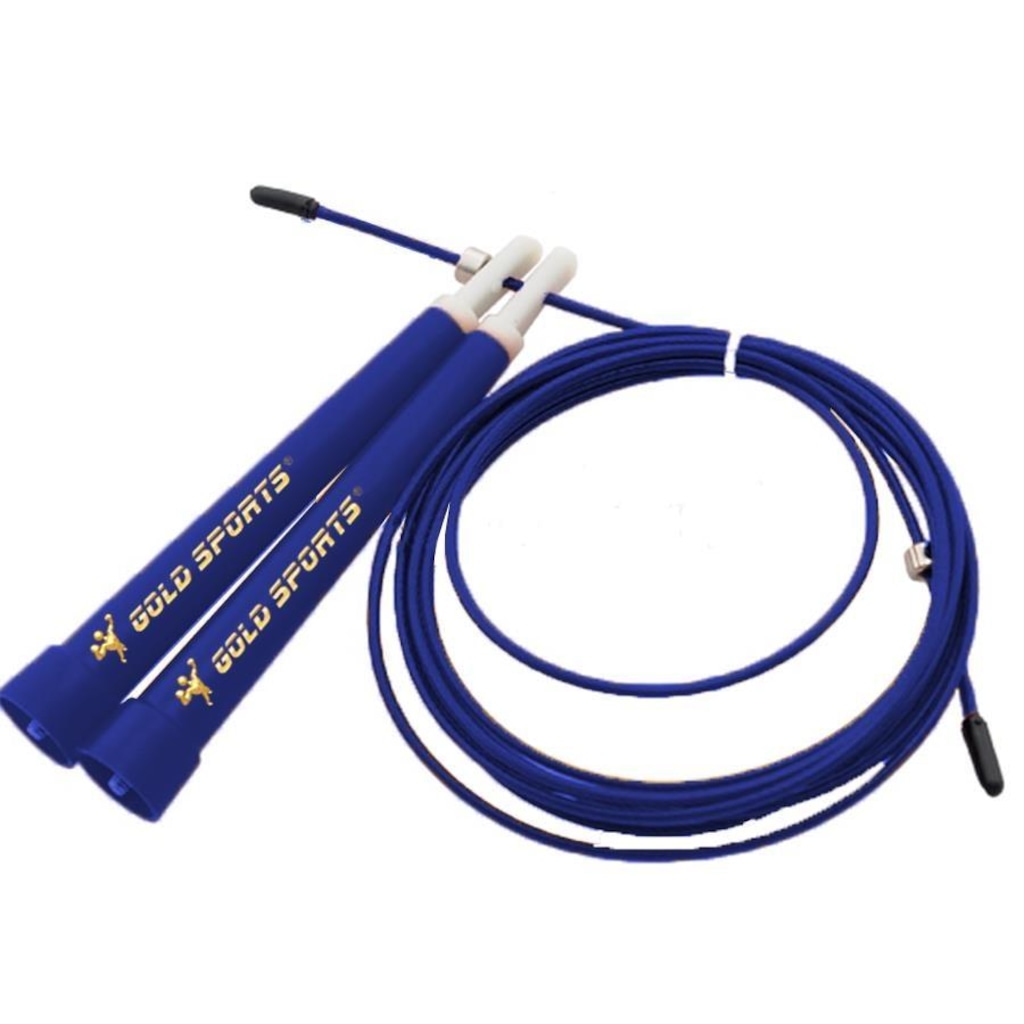 Corda de Pular Gold Sport Electra II com Rolamento e Cabo de Aço - 2,8 metros