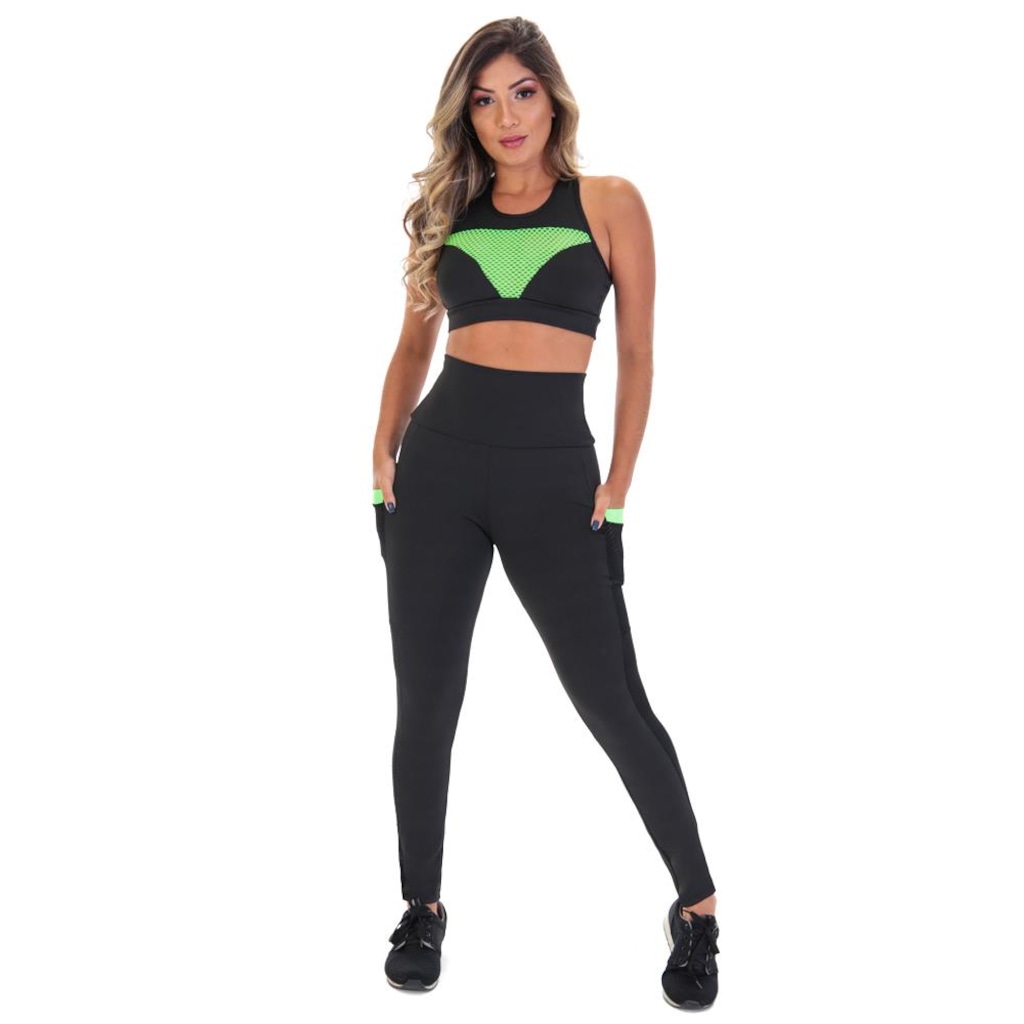 Imagem 4 do produto Conjunto Fitness Fristyle Calça Legging + Top Academia - Feminino