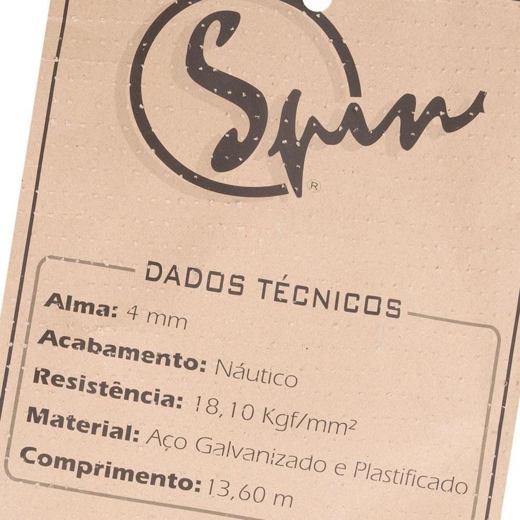 Imagem 4 do produto Cabo de Aço para Rede de Tênis Spin Galvanizado e Plastificado