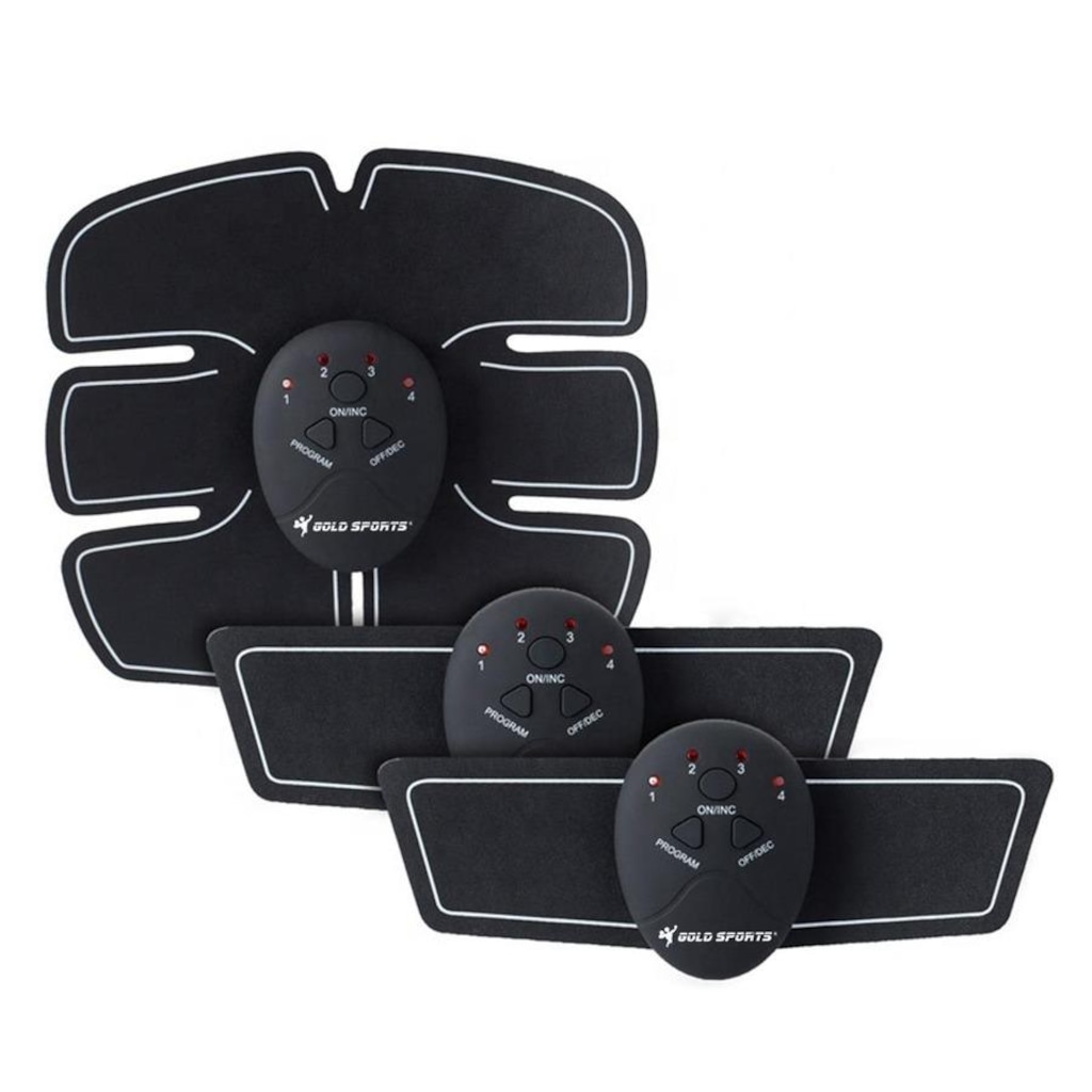 Cinto Tonificador Gold Sports Estimulador Elétrica Muscular Abdômen Braços e Pernas