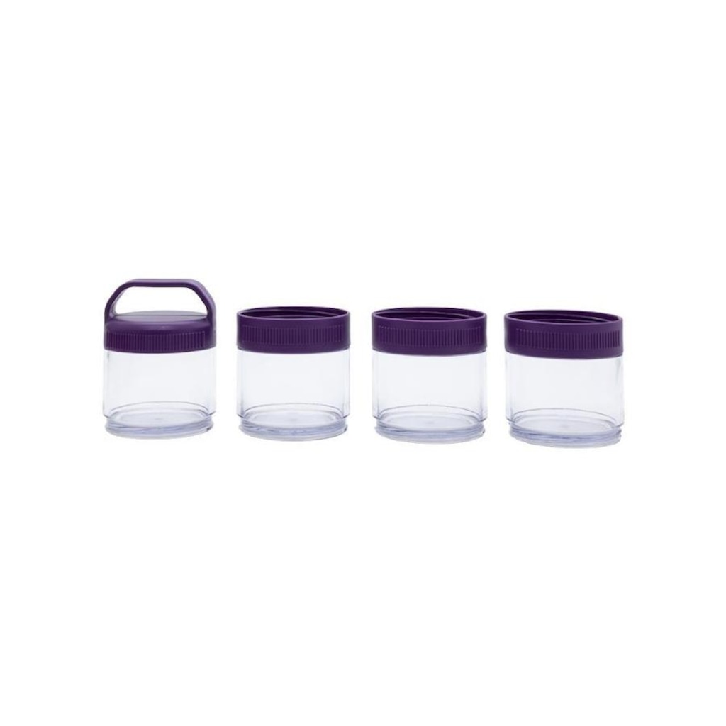 Imagem 2 do produto Estojo Multiuso Suplementos 4 Peças Acoplável Prottector