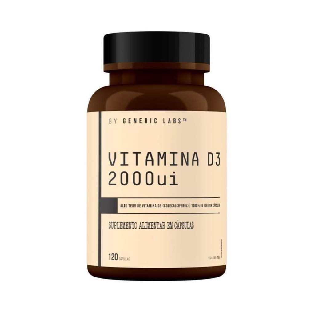 Vitamina D3 Generic Labs 120 Cápsulas | Centauro