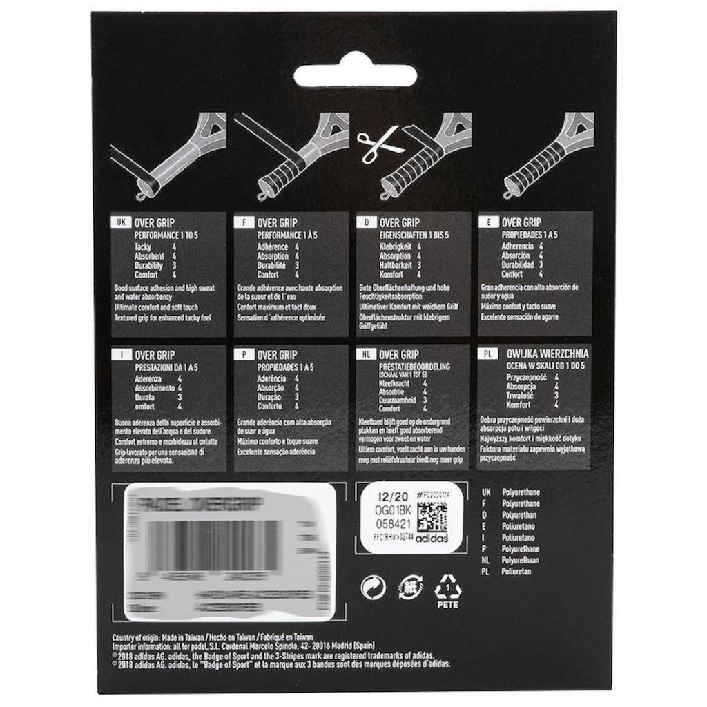 Imagem 4 do produto Overgrip adidas com 3 Unidades