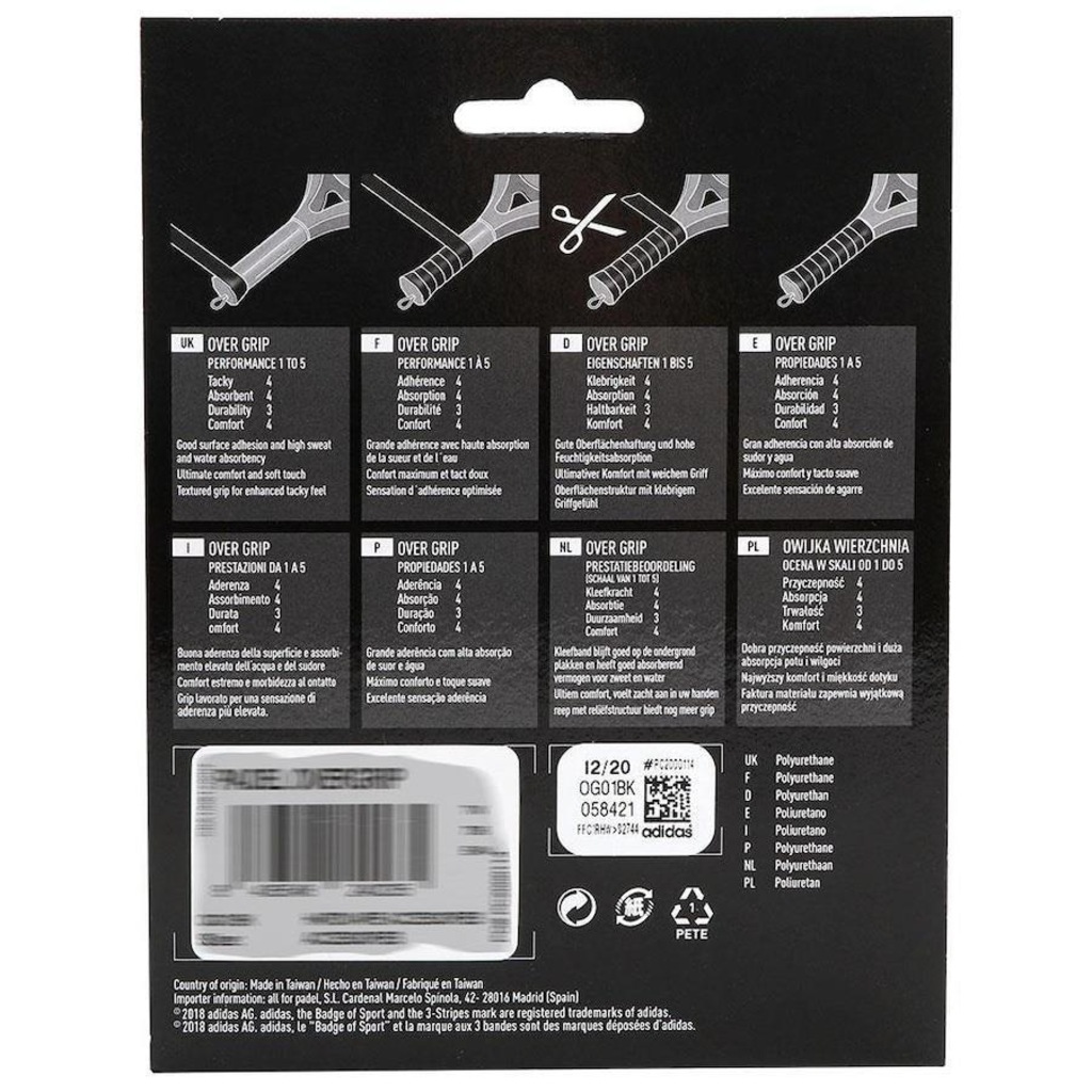 Imagem 4 do produto Overgrip adidas com 3 Unidades