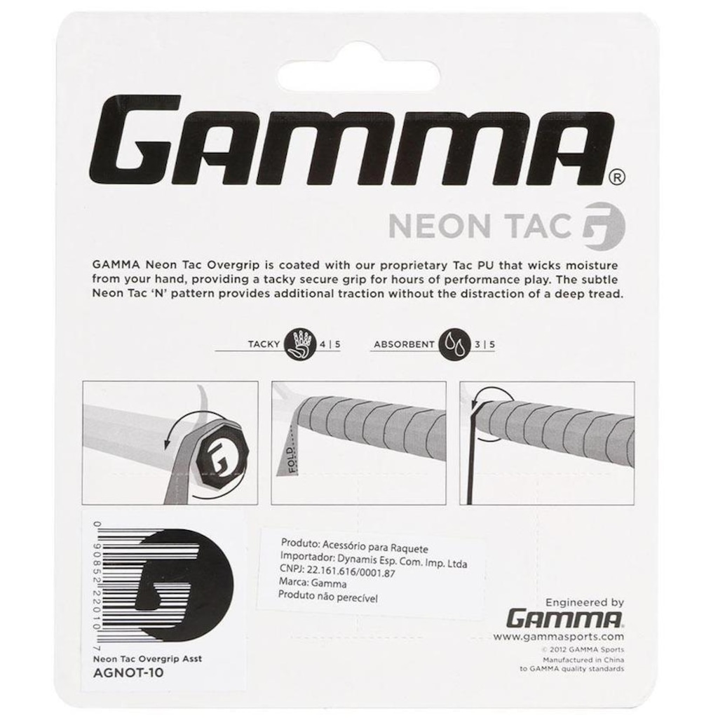 Imagem 4 do produto Overgrip Gamma Neon Tac - 3 Unidades Diversos