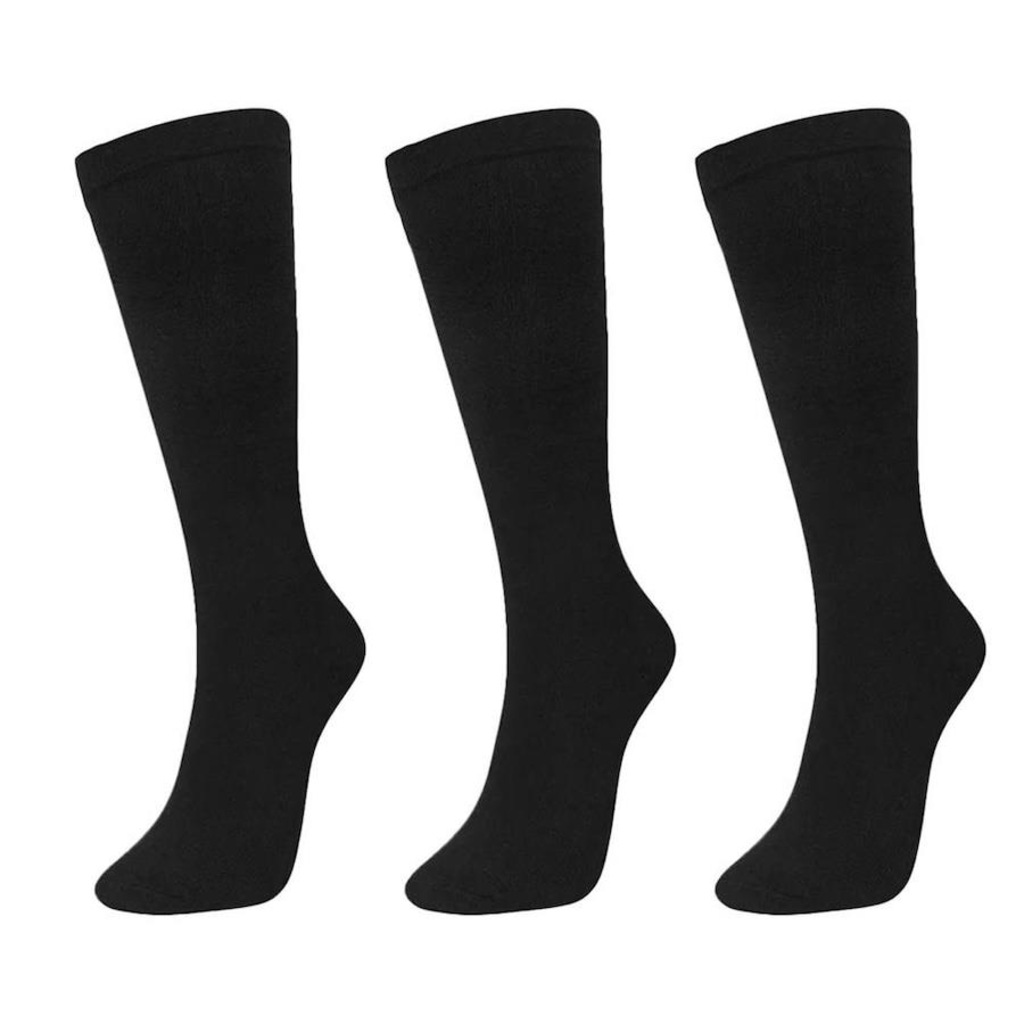 Imagem 1 do produto Kit Meia Selene 3/4 Básica Feminina com 3 Pares