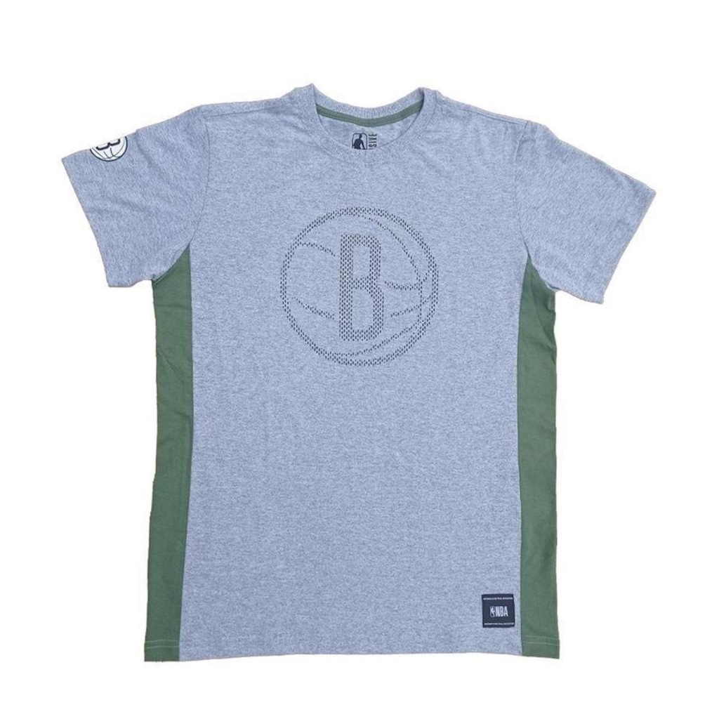 Camiseta NBA Brooklyn Nets Ball Logo Pontilhado - Masculina