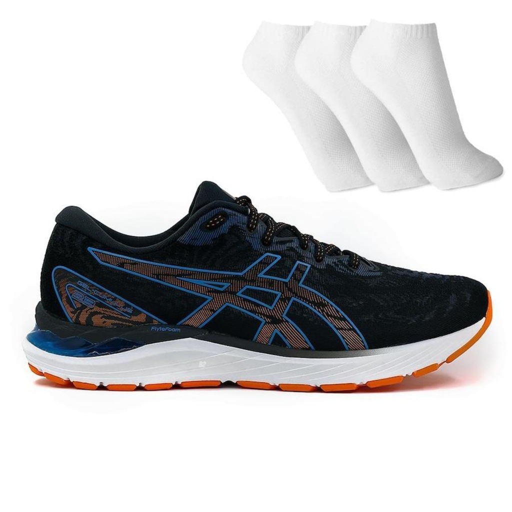 Tênis Asics Gel Cumulus 23 - Masculino + 3 pares de meia - Foto 1
