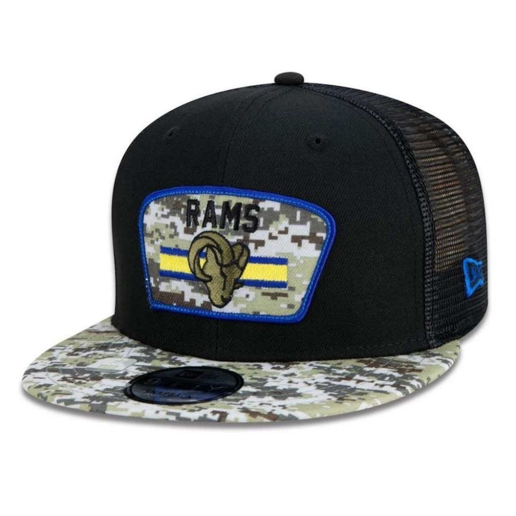 Boné Aba Reta New Era Los Angeles Rams 950 NFL 21 Salute Service - Snapback - Adulto