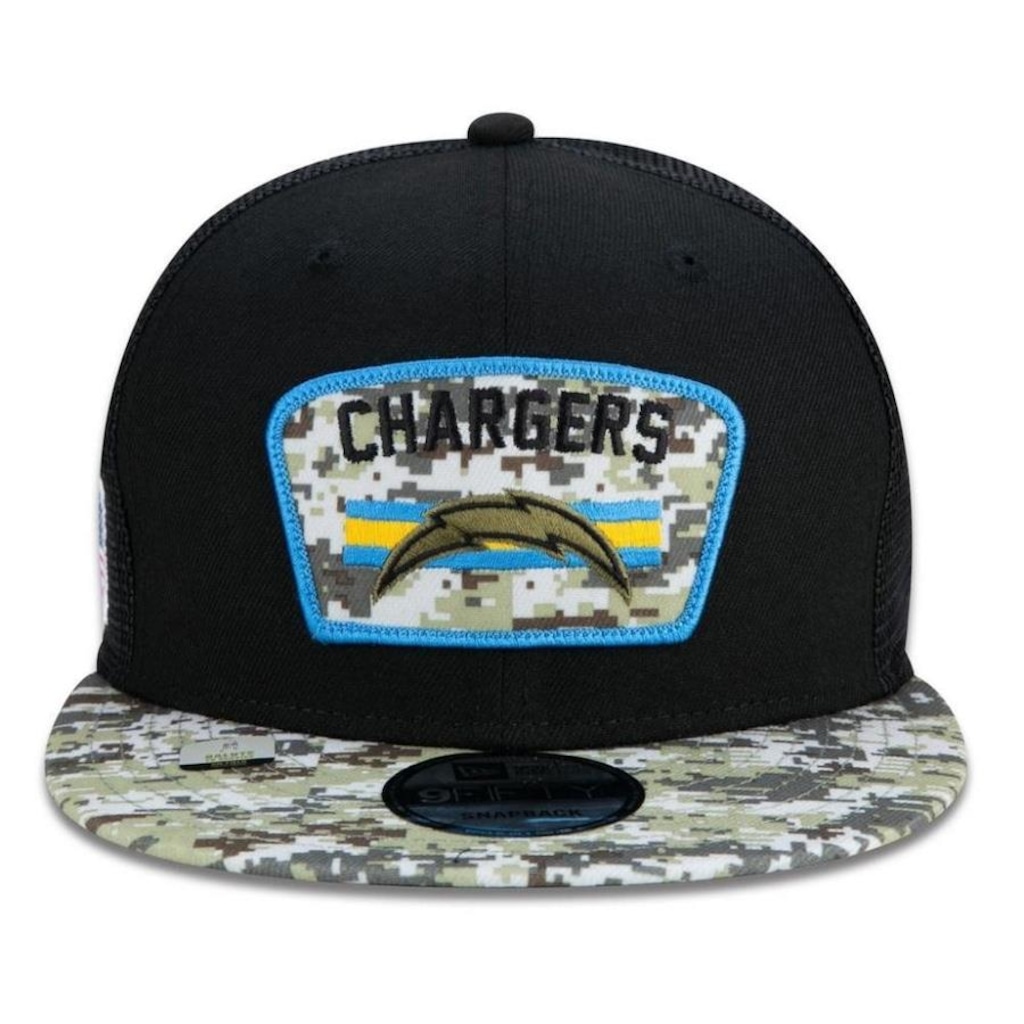 Imagem 3 do produto Boné Aba Reta New Era Los Angeles Chargers 950 NFL 21 Salute Service - Snapback - Adulto